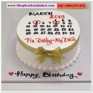 Bánh Sinh Nhật Cuốn Lịch - CL16